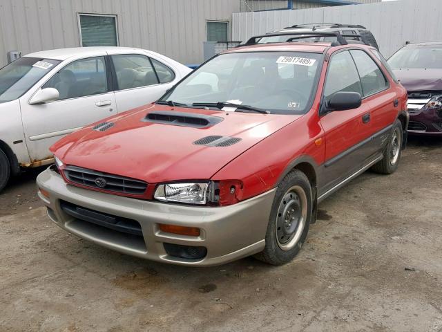 JF1GF4853WG814105 - 1998 SUBARU IMPREZA OU RED photo 2