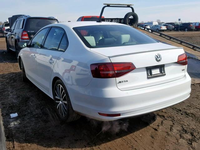 3VWD17AJ4GM328203 - 2016 VOLKSWAGEN JETTA SPOR WHITE photo 3