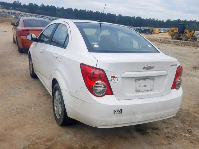 1G1JA5SH5C4116561 - 2012 CHEVROLET SONIC LS 白色 照片 3