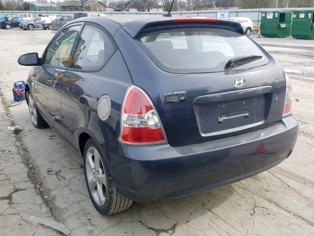 KMHCN36CX8U089092 - 2008 HYUNDAI ACCENT SE BLUE photo 3