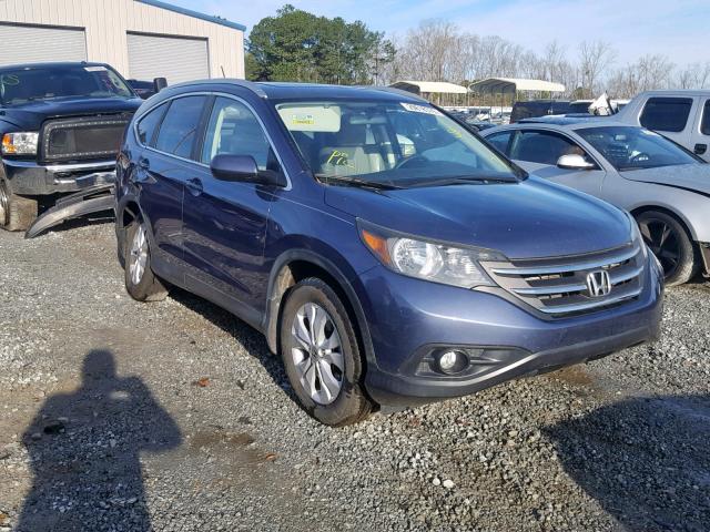 2HKRM3H71DH505360 - 2013 HONDA CR-V EXL BLUE photo 1