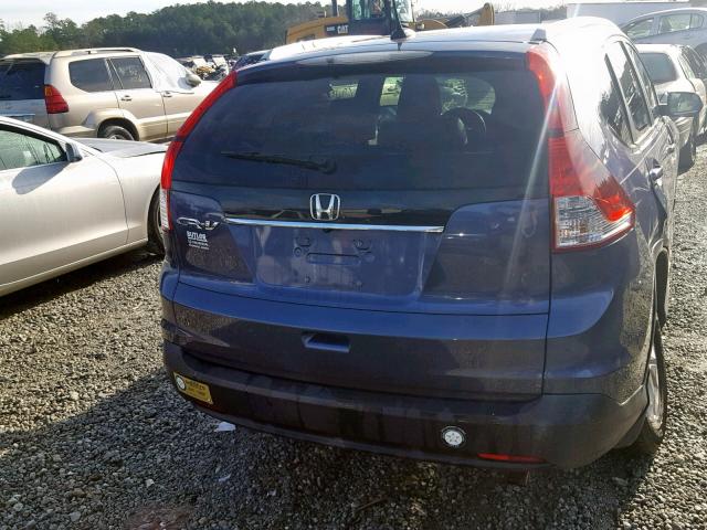 2HKRM3H71DH505360 - 2013 HONDA CR-V EXL BLUE photo 9