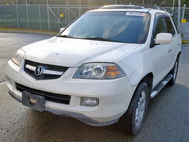 2HNYD18846H546256 - 2006 ACURA MDX TOURIN WHITE photo 2