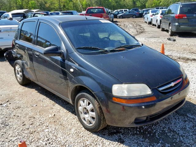 KL1TG62695B301592 - 2005 CHEVROLET AVEO LT BLACK photo 1