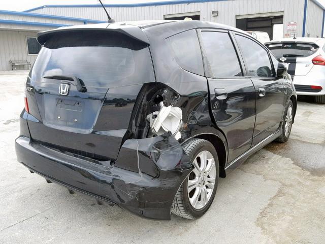 JHMGE8H57BS000680 - 2011 HONDA FIT SPORT BLACK photo 4