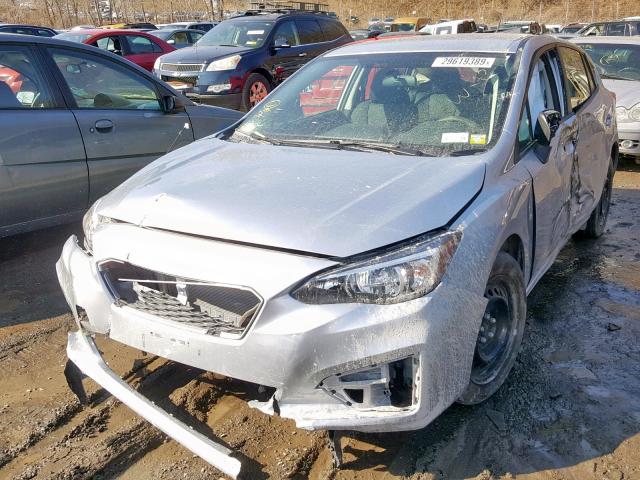 4S3GTAA64K1711454 - 2019 SUBARU IMPREZA SILVER photo 2