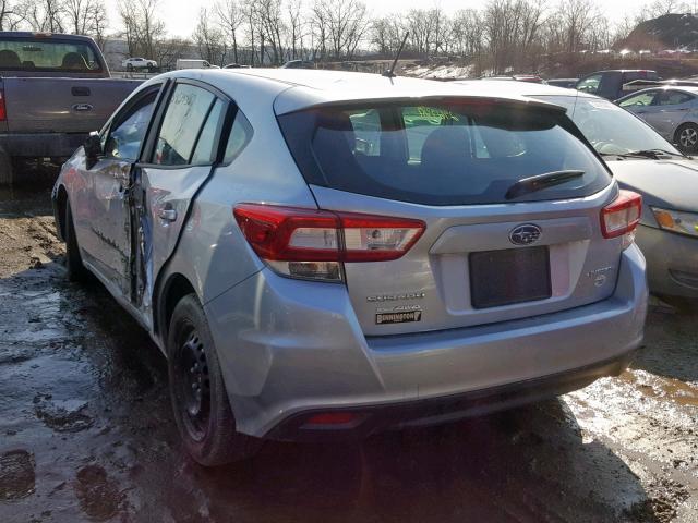 4S3GTAA64K1711454 - 2019 SUBARU IMPREZA SILVER photo 3