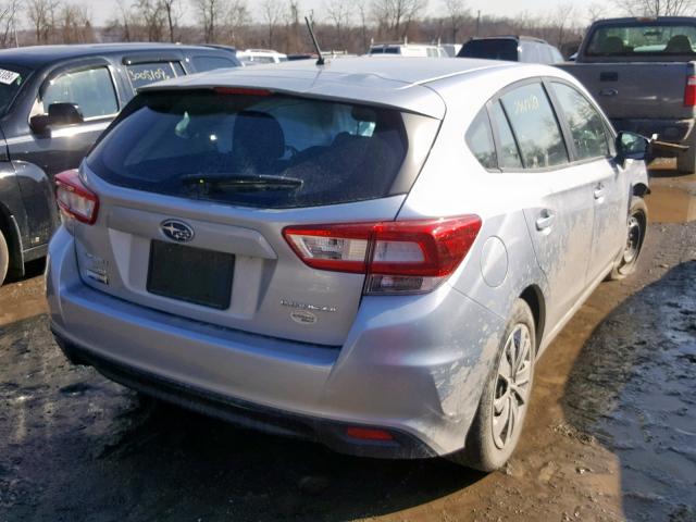 4S3GTAA64K1711454 - 2019 SUBARU IMPREZA SILVER photo 4