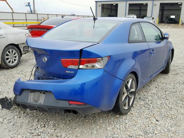 KNAFW6A39A5273010 - 2010 KIA FORTE SX BLUE photo 4