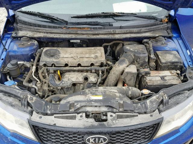 KNAFW6A39A5273010 - 2010 KIA FORTE SX BLUE photo 7