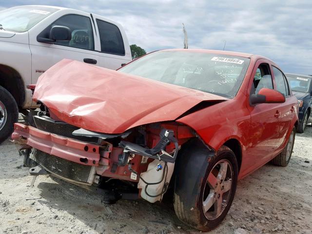 1G1AF5F59A7192765 - 2010 CHEVROLET COBALT 2LT RED photo 2