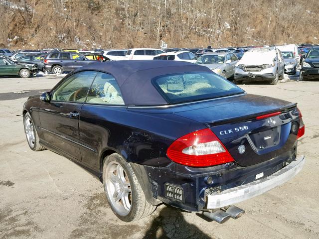 WDBTK72F49T102526 - 2009 MERCEDES-BENZ CLK 550 BLUE photo 3