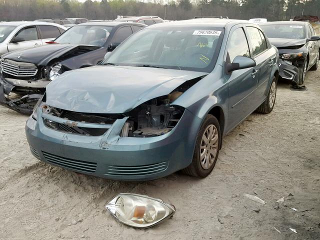 1G1AD5F59A7210137 - 2010 CHEVROLET COBALT 1LT GREEN photo 2