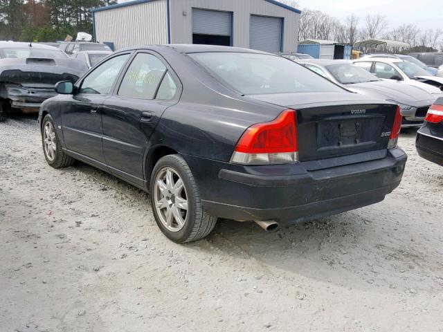 YV1RH59H532240363 - 2003 VOLVO S60 2.5T BLACK photo 3