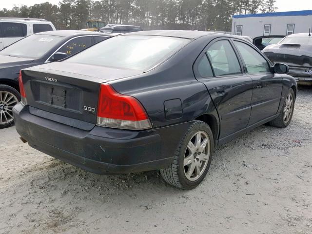 YV1RH59H532240363 - 2003 VOLVO S60 2.5T BLACK photo 4