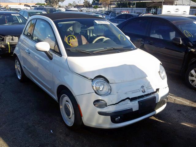 3C3CFFER9FT704283 - 2015 FIAT 500 LOUNGE WHITE photo 1