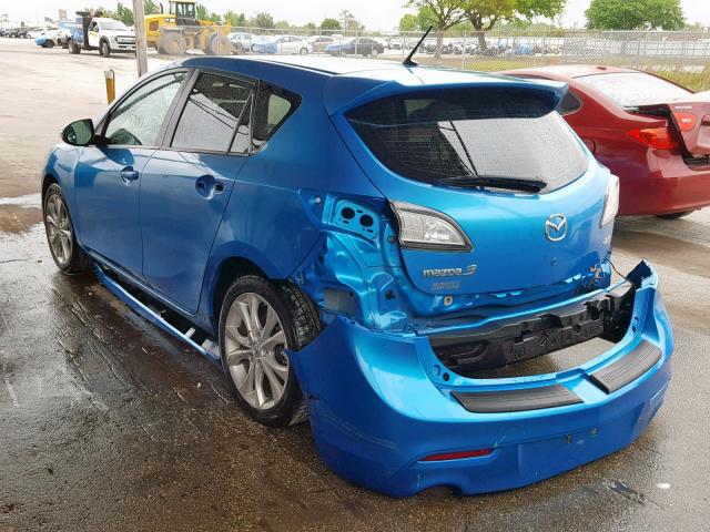 JM1BL1H6XA1134976 - 2010 MAZDA 3 S BLUE photo 3