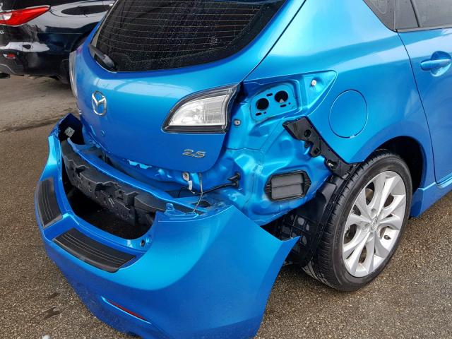 JM1BL1H6XA1134976 - 2010 MAZDA 3 S BLUE photo 9