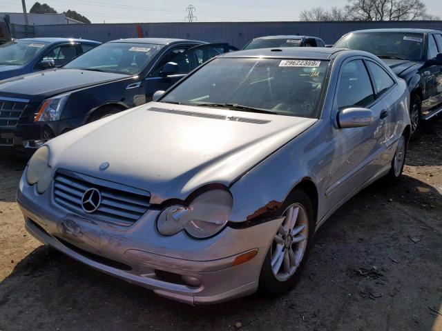 WDBRN40J03A480241 - 2003 MERCEDES-BENZ C 230K SPO SILVER photo 2