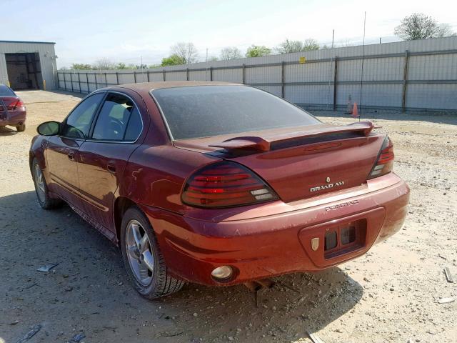 1G2NF52F53C165648 - 2003 PONTIAC GRAND AM S MAROON photo 3