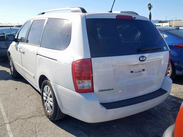 KNDMG4C78E6577506 - 2014 KIA SEDONA LX WHITE photo 3