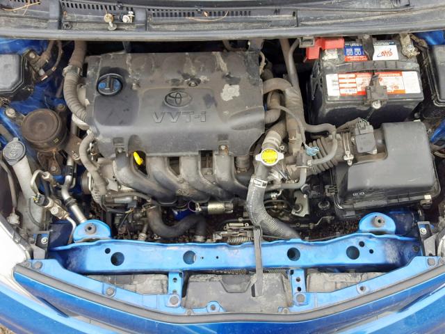 JTDKTUD30DD556481 - 2013 TOYOTA YARIS BLUE photo 7