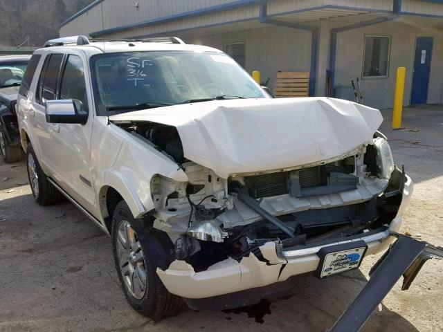 1FMEU75EX7UB60926 - 2007 FORD EXPLORER L WHITE photo 1