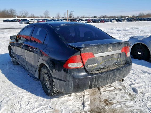 2HGFA16629H035366 - 2009 HONDA CIVIC LX-S أسود صورة 3