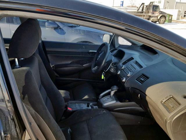 2HGFA16629H035366 - 2009 HONDA CIVIC LX-S أسود صورة 5