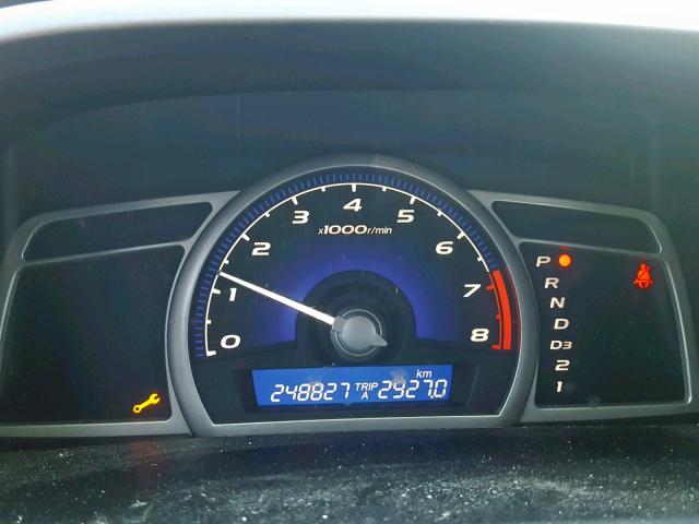2HGFA16629H035366 - 2009 HONDA CIVIC LX-S أسود صورة 8
