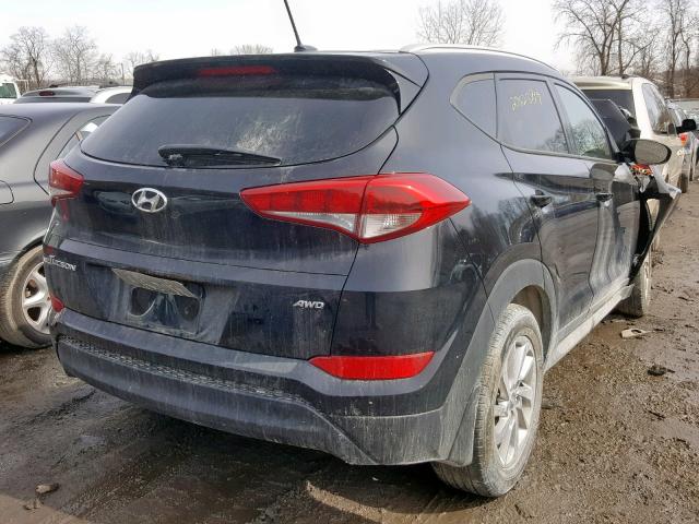 KM8J3CA45HU290797 - 2017 HYUNDAI TUCSON LIM BLACK photo 4