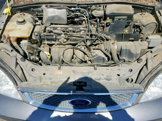 1FAHP34N97W345160 - 2007 FORD FOCUS ZX4 CHARCOAL photo 7