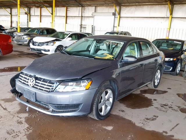 1VWBN7A38DC061450 - 2013 VOLKSWAGEN PASSAT SE CHARCOAL photo 2