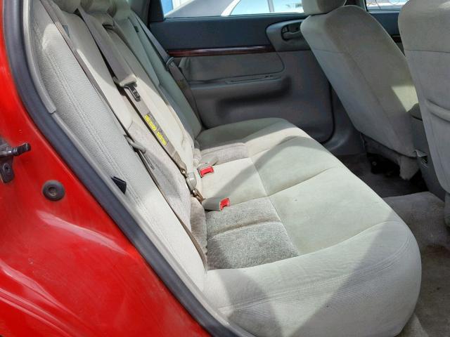 2G1WF52E149139489 - 2004 CHEVROLET IMPALA RED photo 6