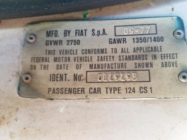 124CS100129293 - 1978 FIAT SPIDER 124  photo 10