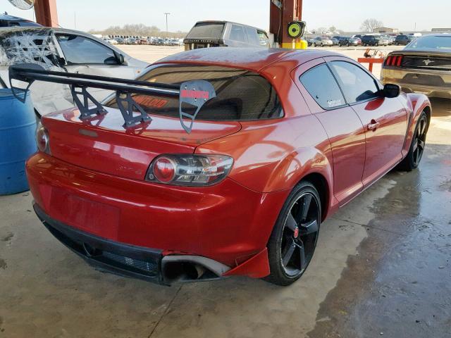 JM1FE173040131890 - 2004 MAZDA RX8 RED photo 4