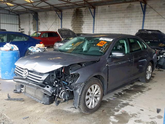 1VWAT7A39EC101585 - 2014 VOLKSWAGEN PASSAT S GRAY photo 2