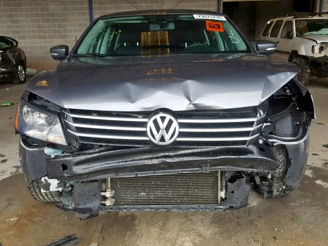 1VWAT7A39EC101585 - 2014 VOLKSWAGEN PASSAT S GRAY photo 9