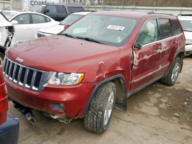 1C4RJFAG0DC532923 - 2013 JEEP GRAND CHER RED photo 2