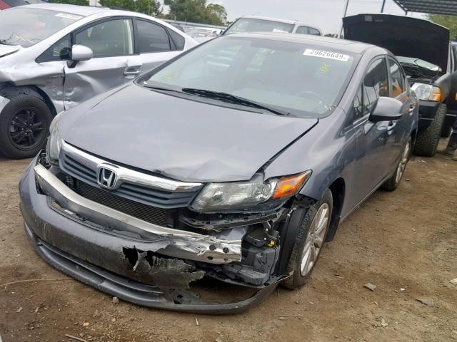 19XFB2F93CE319698 - 2012 HONDA CIVIC EXL GRAY photo 2