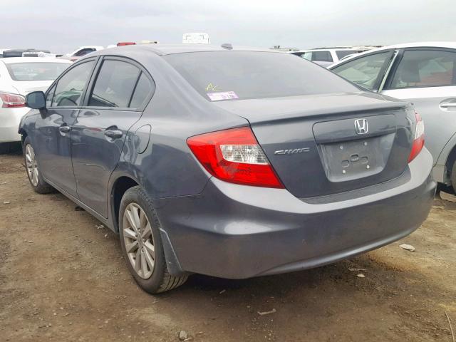 19XFB2F93CE319698 - 2012 HONDA CIVIC EXL GRAY photo 3