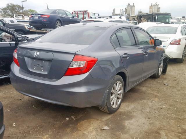 19XFB2F93CE319698 - 2012 HONDA CIVIC EXL GRAY photo 4