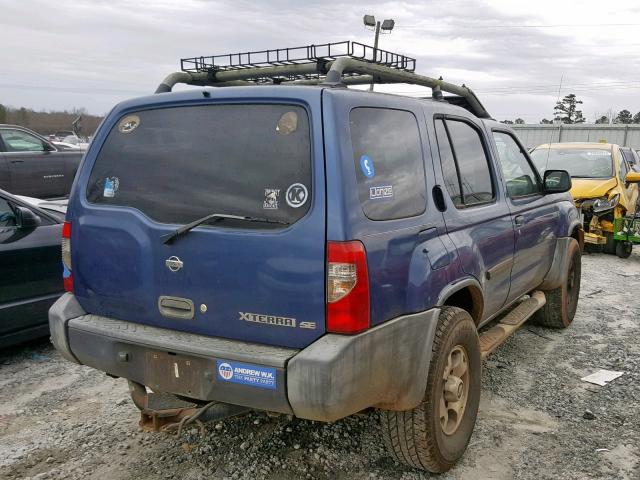 5N1ED28Y9YC523460 - 2000 NISSAN XTERRA XE BLUE photo 4