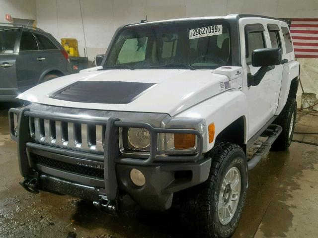 5GTEN13E488176771 - 2008 HUMMER H3 WHITE photo 2