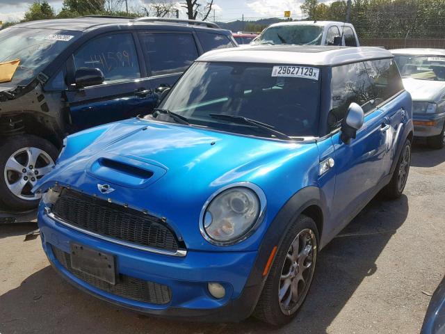 WMWMM33549TP92550 - 2009 MINI COOPER S C BLUE photo 2