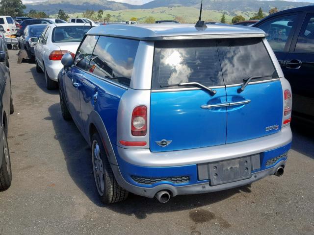 WMWMM33549TP92550 - 2009 MINI COOPER S C BLUE photo 3