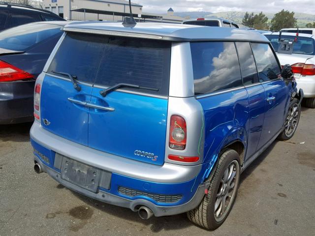 WMWMM33549TP92550 - 2009 MINI COOPER S C BLUE photo 4