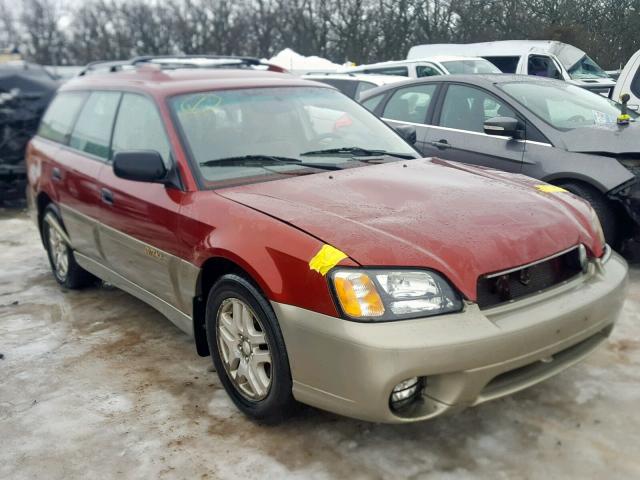 4S3BH675337607611 - 2003 SUBARU LEGACY OUT MAROON photo 1