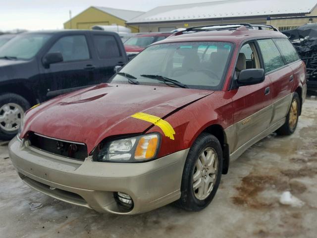 4S3BH675337607611 - 2003 SUBARU LEGACY OUT MAROON photo 2