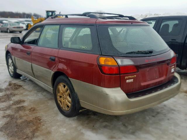 4S3BH675337607611 - 2003 SUBARU LEGACY OUT MAROON photo 3